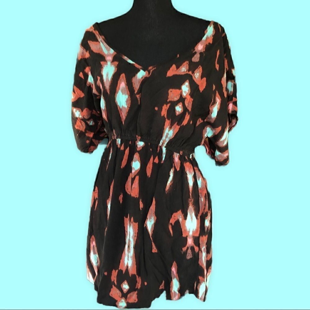 Printed Lace Patch Mini Dress - Picture 5 of 7